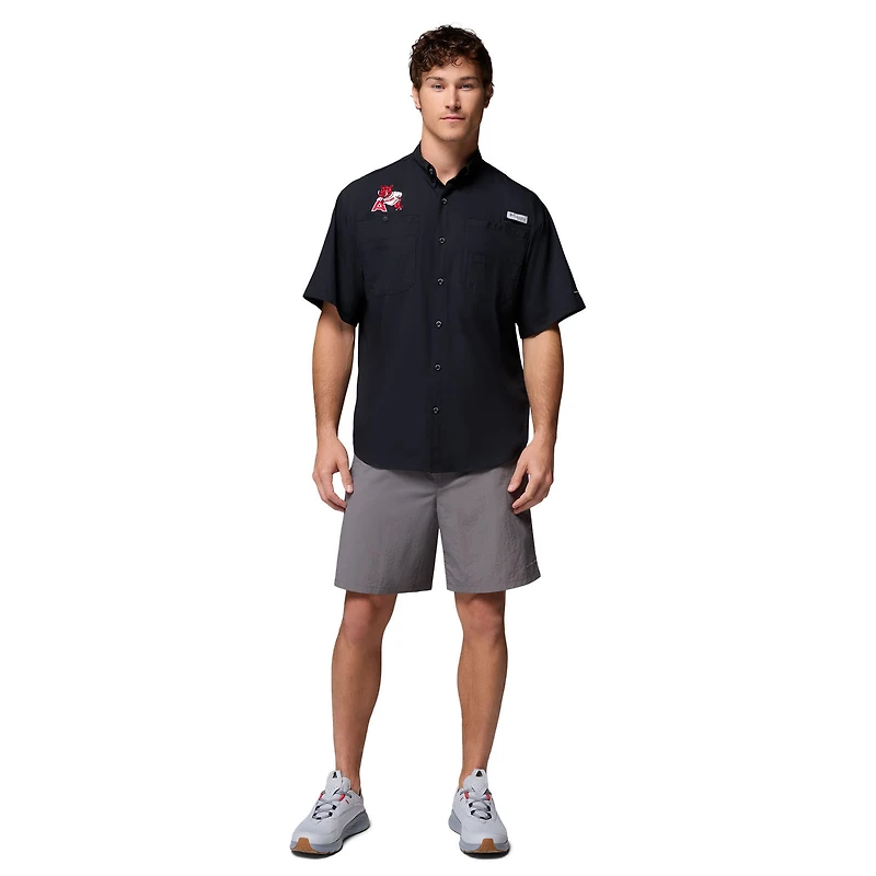 Chemise boutonnée Columbia Black Arkansas Razorbacks Tamiami Omni-Shade pour homme