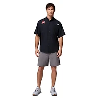 Chemise boutonnée Columbia Black Arkansas Razorbacks Tamiami Omni-Shade pour homme