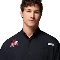 Chemise boutonnée Columbia Black Arkansas Razorbacks Tamiami Omni-Shade pour homme