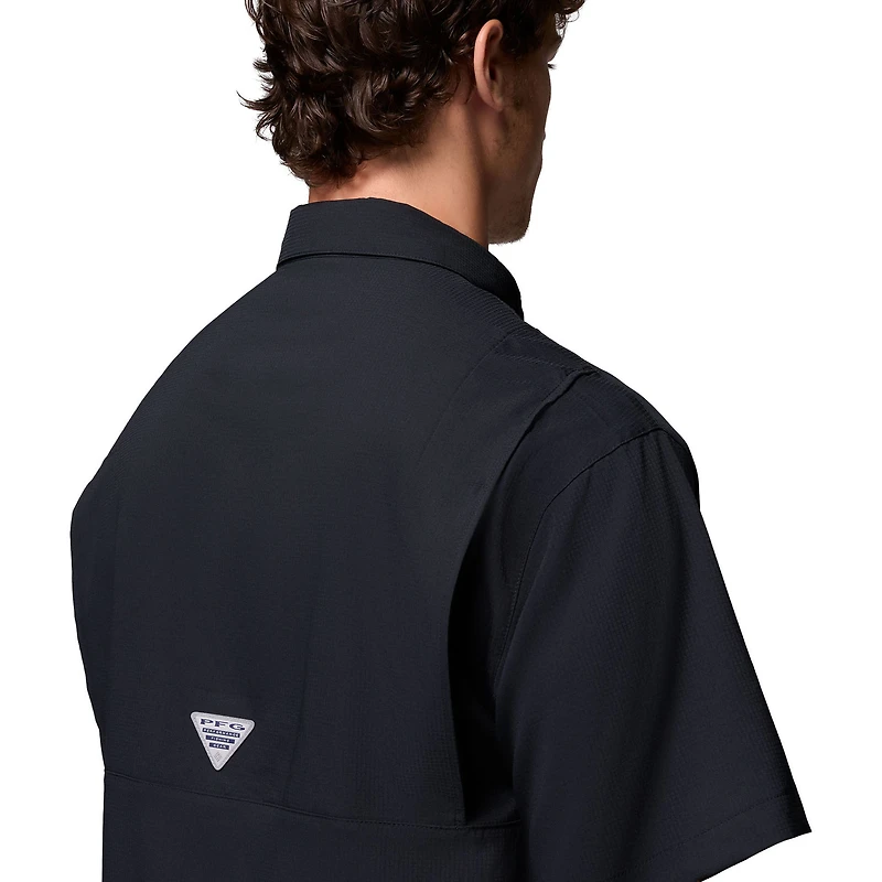 Chemise boutonnée Columbia Black Arkansas Razorbacks Tamiami Omni-Shade pour homme