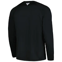 Men's Columbia Black Arkansas Razorbacks Terminal Tackle Omni-Shade Raglan Long Sleeve T-Shirt