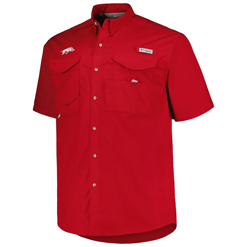 Chemise boutonnée Columbia Cardinal Arkansas Razorbacks Big & Tall Bonehead pour hommes