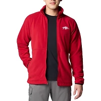 Men's Columbia  Cardinal Arkansas Razorbacks Flanker IV Fleece Raglan Full-Zip Jacket