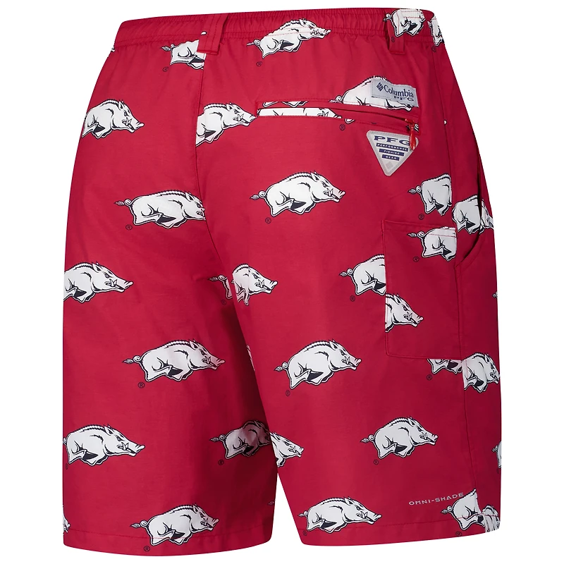 Short Columbia Cardinal Arkansas Razorbacks PFG Backcast™ III Omni-Shade™ pour homme