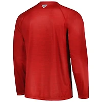 Columbia Cardinal Arkansas Razorbacks PFG Terminal Tackle Omni-Shade Raglan T-shirt à manches longues pour homme