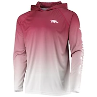 Men's Columbia PFG Cardinal Arkansas Razorbacks Terminal Tackle Omni-Shade UPF 50 Long Sleeve Hooded Top