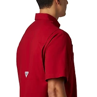 Chemise à boutons Columbia rouge Arkansas Razorbacks Tamiami Omni-Shade pour homme