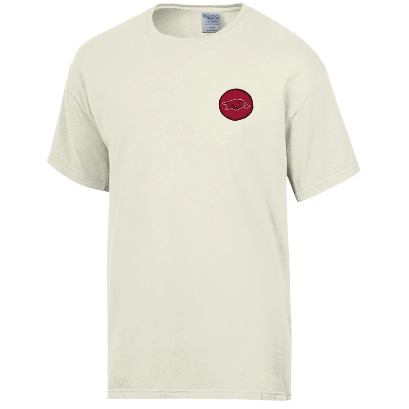 Men's Comfort Wash Cream Arkansas Razorbacks Camping Trip T-Shirt