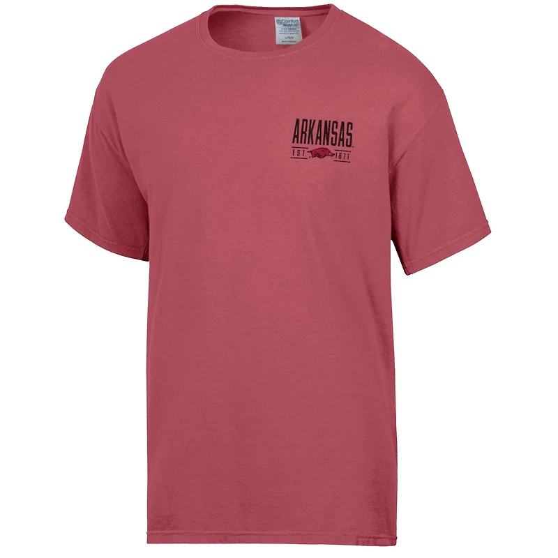 T-shirt ComfortWash Cardinal Arkansas Razorbacks pour homme