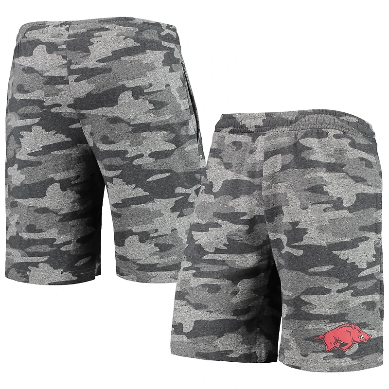 Concepts Sport Short de détente Arkansas Razorbacks Camo Backup Terry Jam pour homme, anthracite/gris