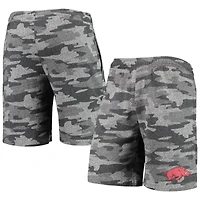 Concepts Sport Short de détente Arkansas Razorbacks Camo Backup Terry Jam pour homme, anthracite/gris