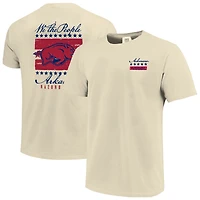 T-shirt crème pour homme Arkansas Razorbacks avec la mascotte Oncle Sam
