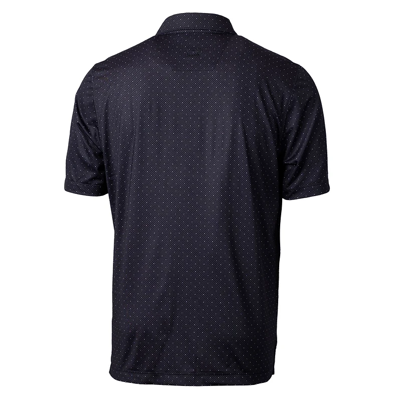 Men's Cutter & Buck  Black Arkansas Razorbacks Alumni Logo Double Dot Print Stretch Polo