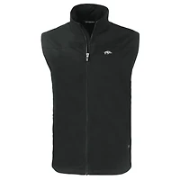 Men's Cutter & Buck  Black Arkansas Razorbacks Big Tall Charter Eco Full-Zip Vest