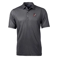 Men's Cutter & Buck Black Arkansas Razorbacks Pike Banner Stretch Polo