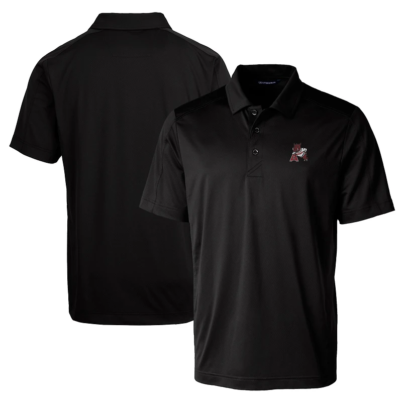 Polo texturé stretch grande taille Cutter & Buck noir pour homme, logo de l'équipe Arkansas Razorbacks.