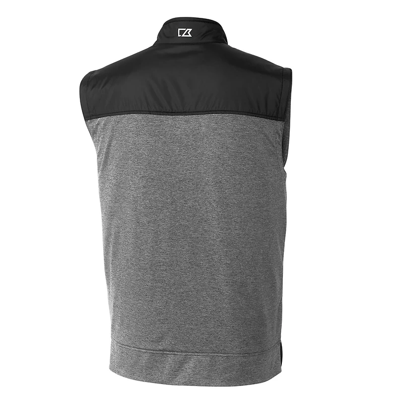Coupe-vent hybride zippé Cutter & Buck Vault Stealth noir pour homme, Arkansas Razorbacks, grandes tailles