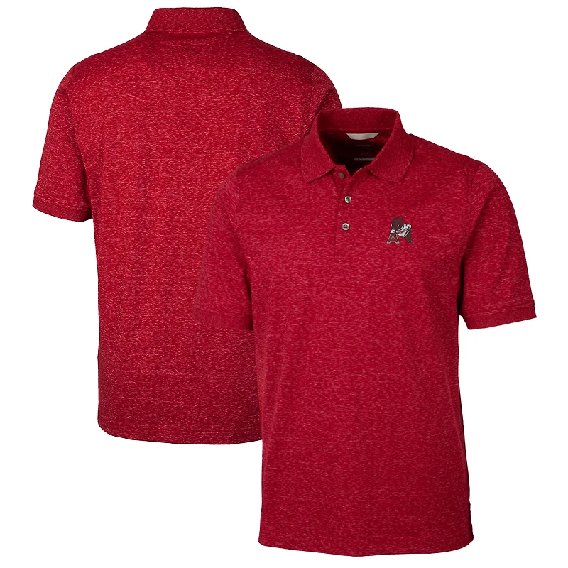 Men's Cutter & Buck Cardinal Arkansas Razorbacks Advantage Space Dye Tri-Blend Polo