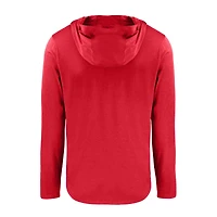 Men's Cutter & Buck Cardinal Arkansas Razorbacks Coastline Epic Comfort Eco Recycled Long Sleeve Hoodie T-Shirt