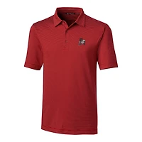 Polo à rayures fines Cutter & Buck Cardinal Arkansas Razorbacks pour homme