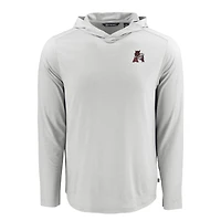 Men's Cutter & Buck Gray Arkansas Razorbacks Coastline Epic Comfort Eco Recycled Long Sleeve Hoodie T-Shirt