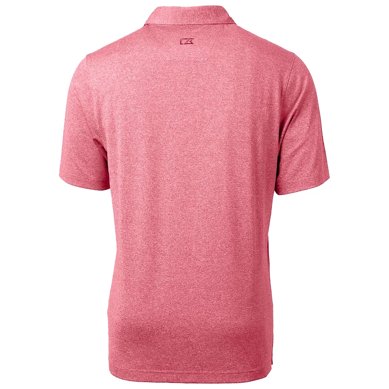 Men's Cutter & Buck Heather Cardinal Arkansas Razorbacks Forge Stretch Polo