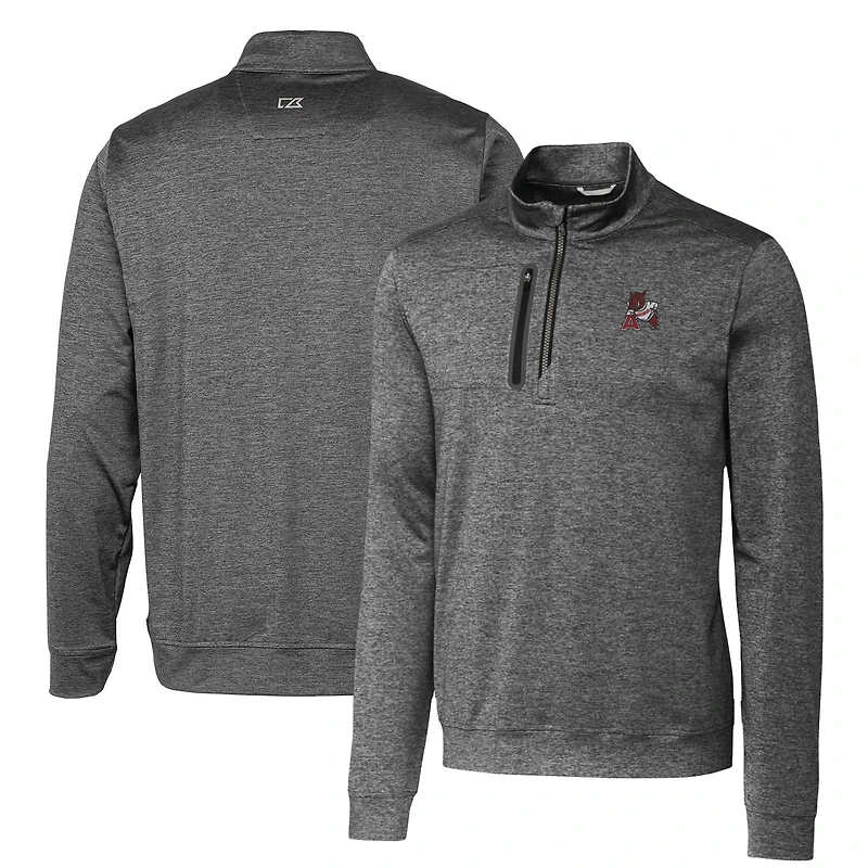 Pull zippé quart de tour pour homme, style Heathered Vault Stealth, des Arkansas Razorbacks Cutter & Buck Steel