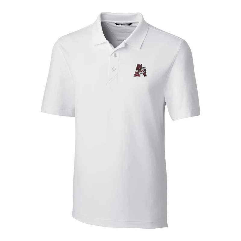 Men's Cutter & Buck White Arkansas Razorbacks Logo Big Tall Forge Stretch Polo