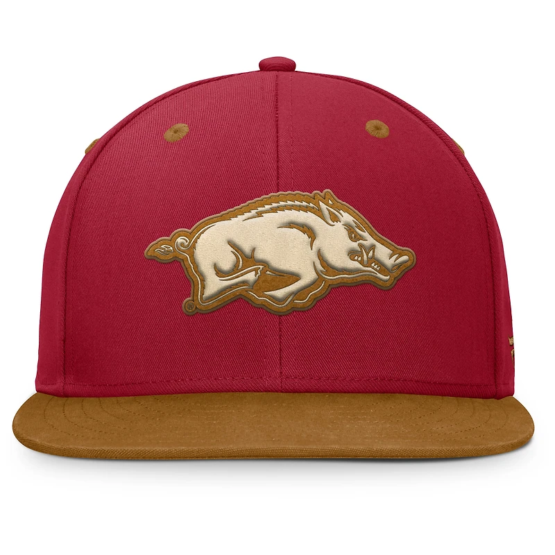 Men's Fanatics Cardinal/Brown Arkansas Razorbacks NoBo Fitted Hat