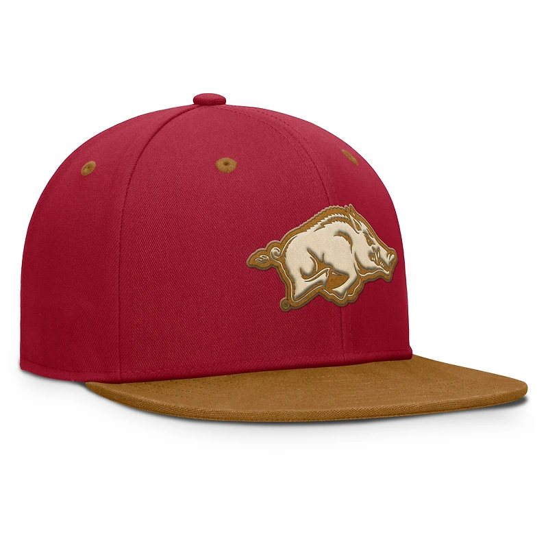 Casquette ajustée NoBo pour homme, motif Cardinal/Brown Arkansas Razorbacks