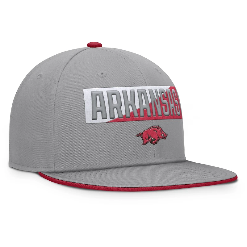 Men's Fanatics Gray Arkansas Razorbacks Duo Snapback Hat