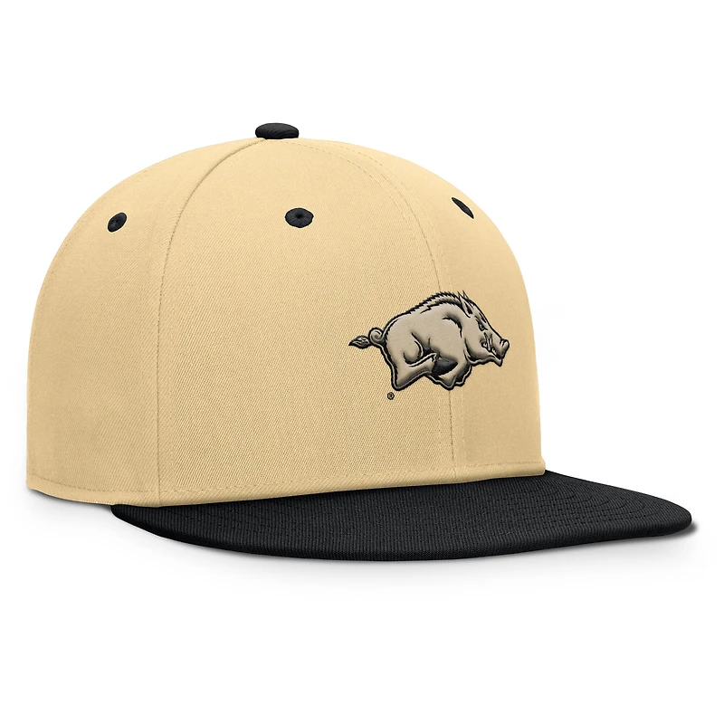 Men's Fanatics Khaki/Black Arkansas Razorbacks Balance Fitted Hat