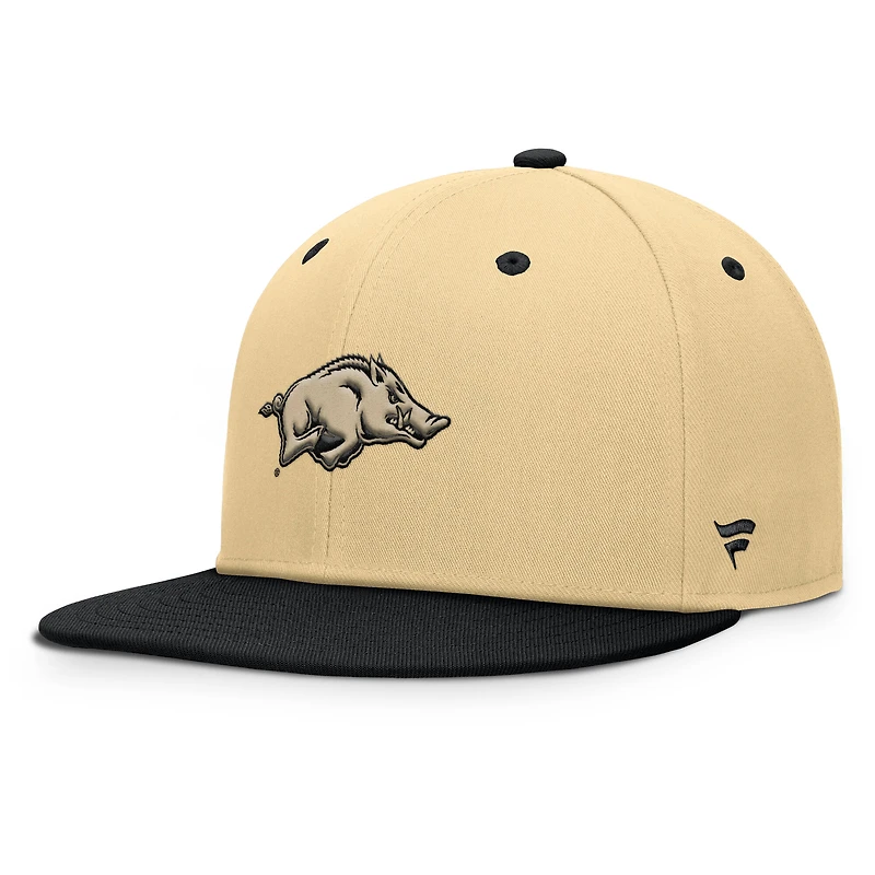 Men's Fanatics Khaki/Black Arkansas Razorbacks Balance Fitted Hat