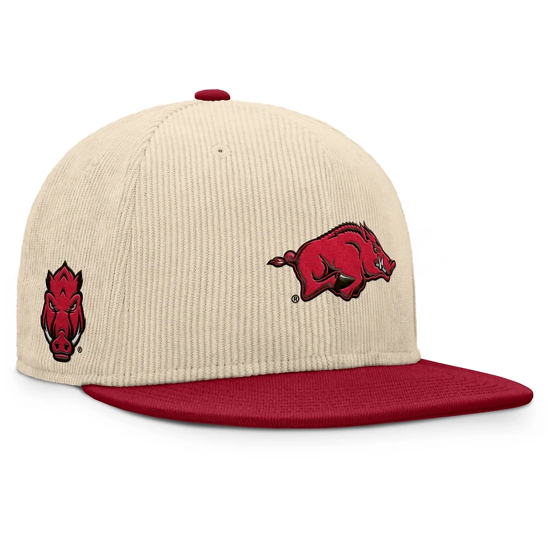 Casquette Snapback de receveur Fanatics Tan Arkansas Razorbacks pour hommes