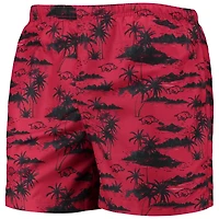 FOCO Cardinal Arkansas Razorbacks Island Palm Maillot de bain pour homme