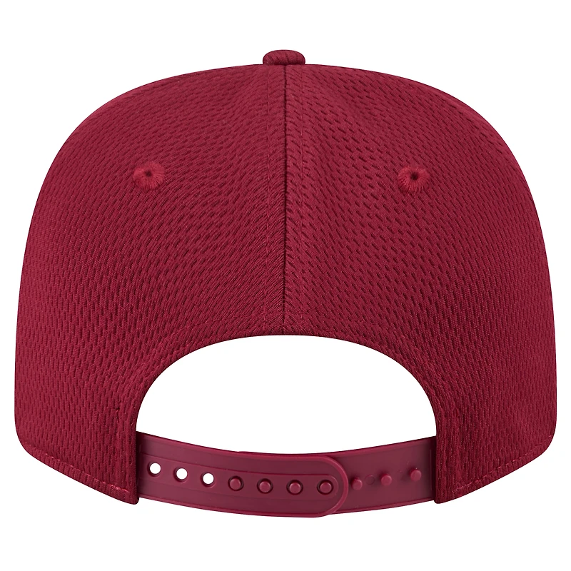 Men's New Era Cardinal Arkansas Razorbacks Patched 9SEVENTY Stretch-Snap Adjustable Hat