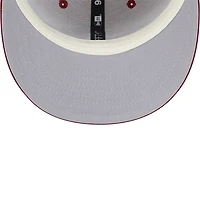 Casquette à visière à carreaux New Era Cardinal Arkansas Razorbacks 9FIFTY pour homme