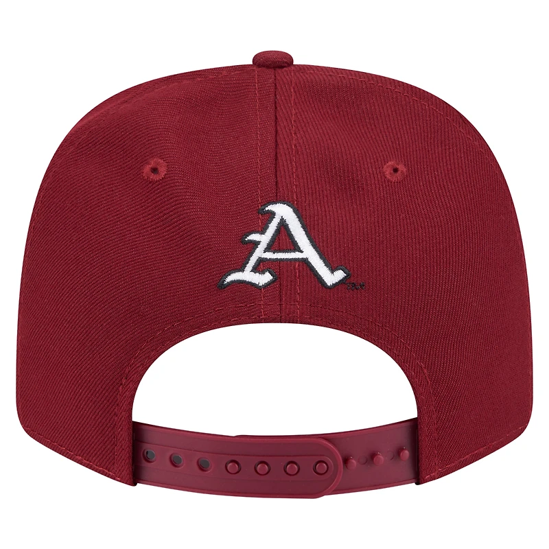 Casquette ajustable extensible à boutons-pression New Era Cardinal Arkansas Razorbacks Team Collective 9SEVENTY pour homme