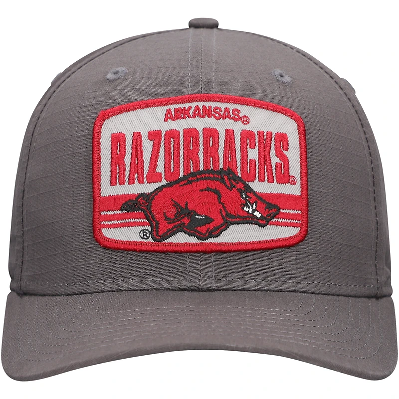 Men's New Era Charcoal Arkansas Razorbacks Team Elevated 9SEVENTY Stretch-Snap Adjustable Hat