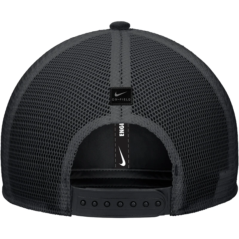 Men's Nike Camo Arkansas Razorbacks 2025 Military Appreciation Rise Adjustable Trucker Hat