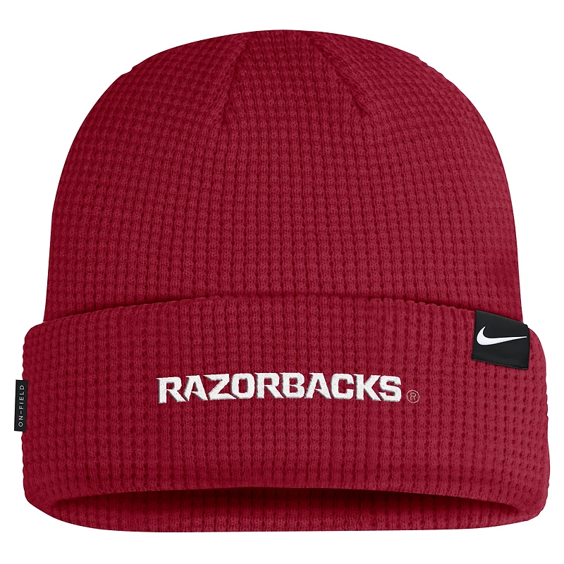 Men's Nike Cardinal Arkansas Razorbacks 2024 Sideline Terra Cuffed Knit Hat