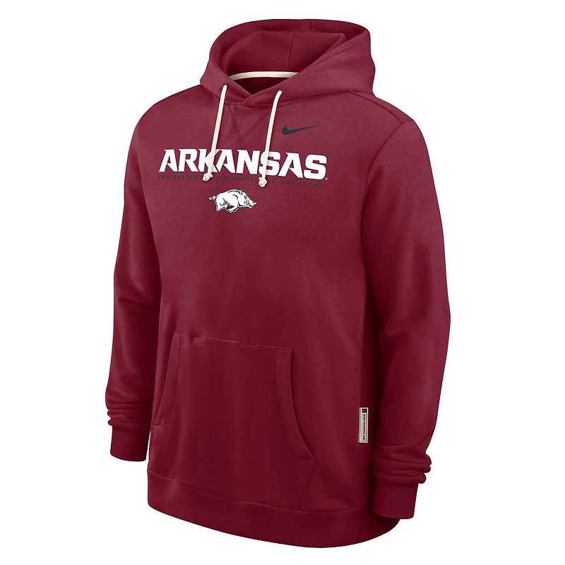 Men's Nike Cardinal Arkansas Razorbacks 2025 Sideline Standard Issue Dri-FIT Hoodie