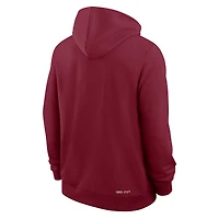 Men's Nike Cardinal Arkansas Razorbacks 2025 Sideline Standard Issue Dri-FIT Hoodie