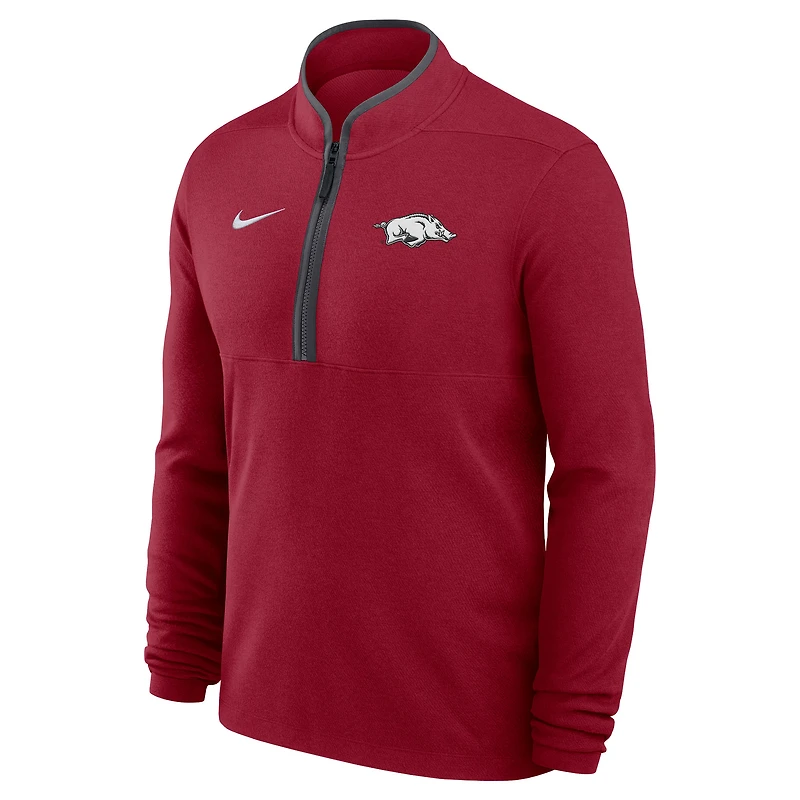 Men's Nike Cardinal Arkansas Razorbacks Basketball Victory Dri-FIT Half-Zip Pullover
