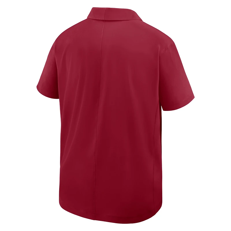 Men's Nike Cardinal Arkansas Razorbacks Woven Polo