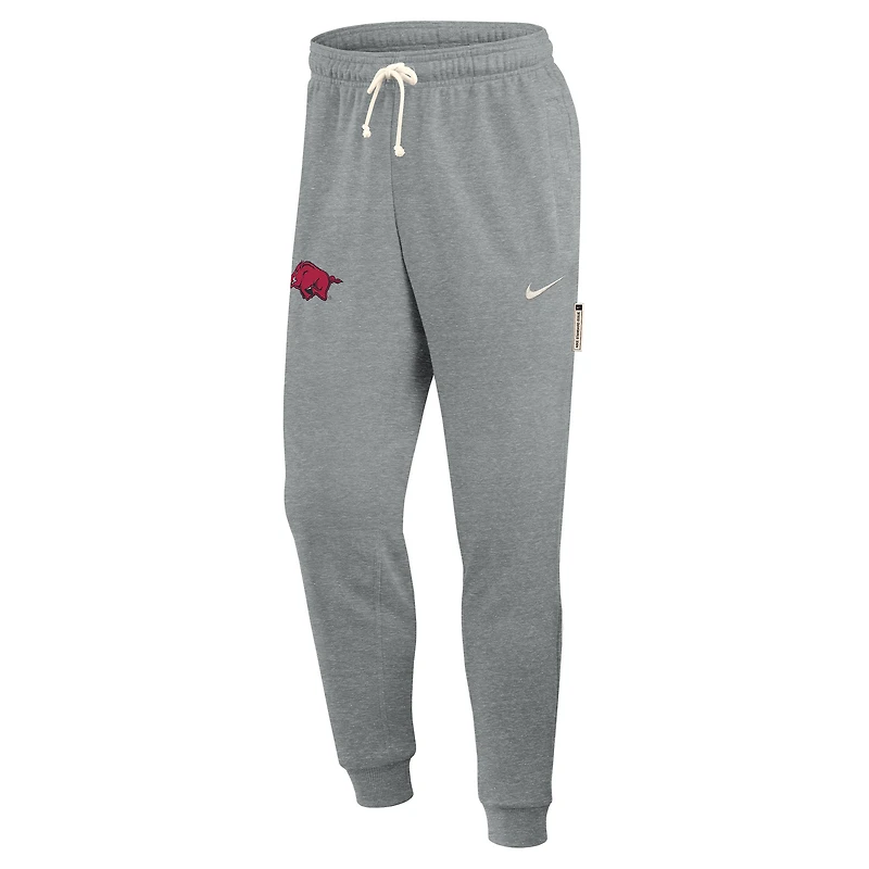 Men's Nike Heather Gray Arkansas Razorbacks 2025 Sideline Standard Issue Dri-FIT Taper Sweatpants