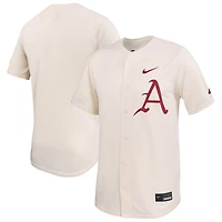 Men's Nike Natural Arkansas Razorbacks Limited Baseball Jersey