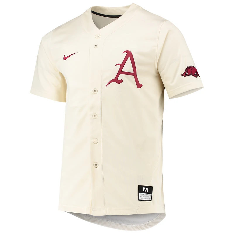 Maillot de baseball réplique naturel des Razorbacks l'Arkansas Nike pour homme