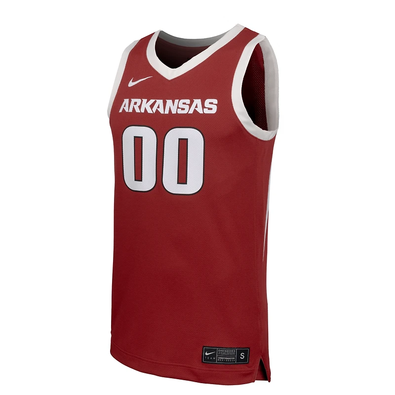 Men's Nike #00 Cardinal Arkansas Razorbacks Replica Basketball Jersey