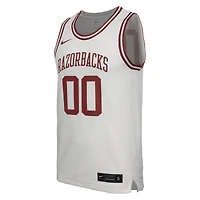Men's Nike #1 White Arkansas Razorbacks  Replica Basketball Jersey